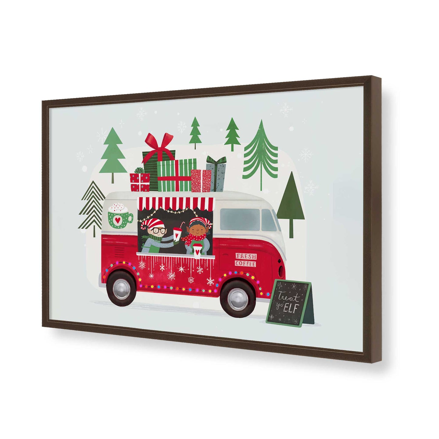 [Color:Belvinder Brown], Picture of art in a Belvinder Brown frame of the corner