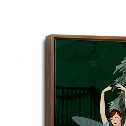 [Color:Walnut], Picture of art in a Walnut frame at an angle