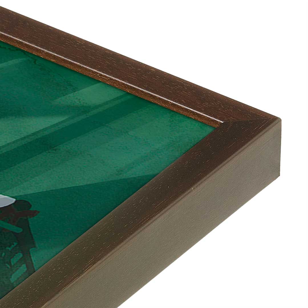 [Color:Espresso], Picture of art in a Espresso frame at an angle