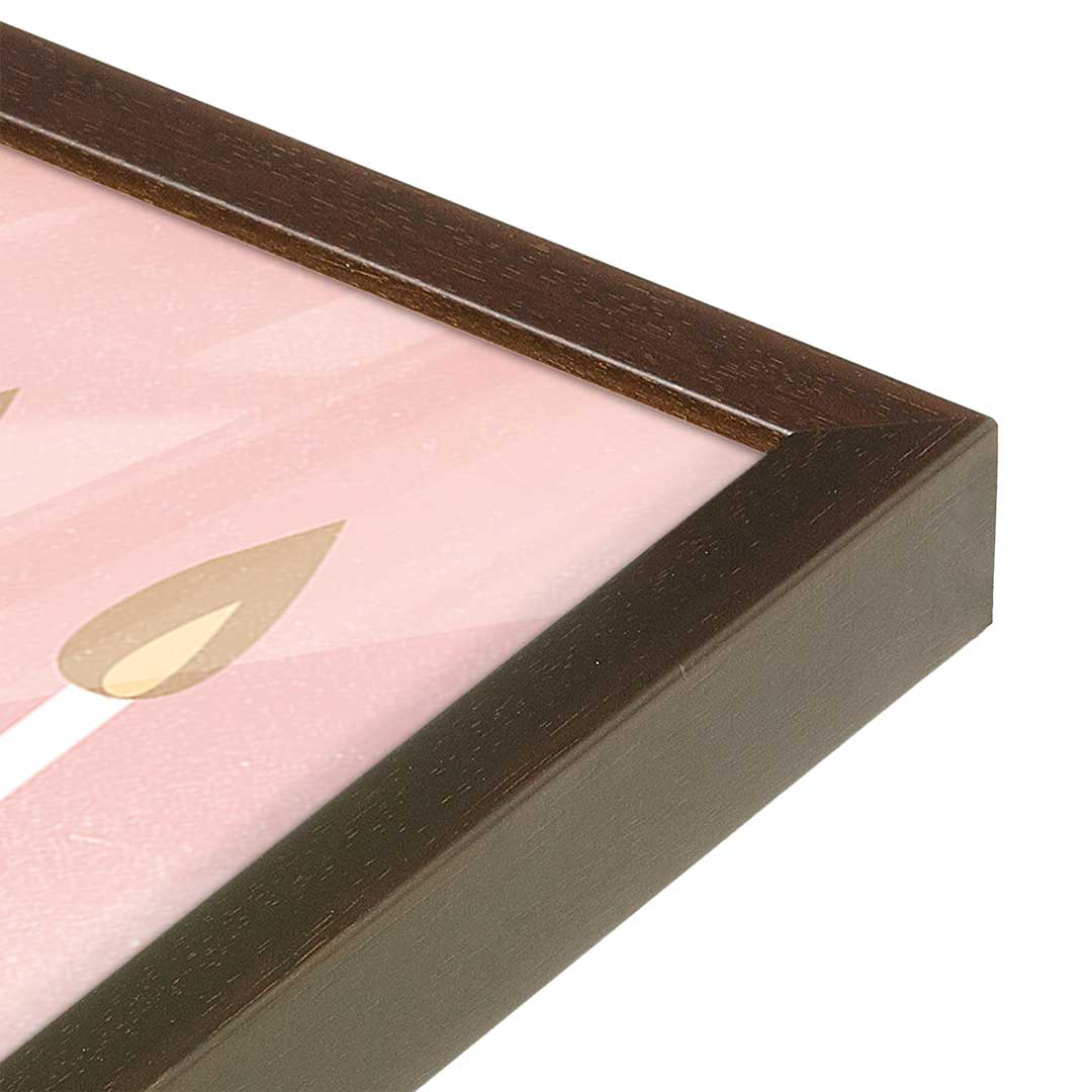 [Color:Espresso], Picture of art in a Espresso frame at an angle