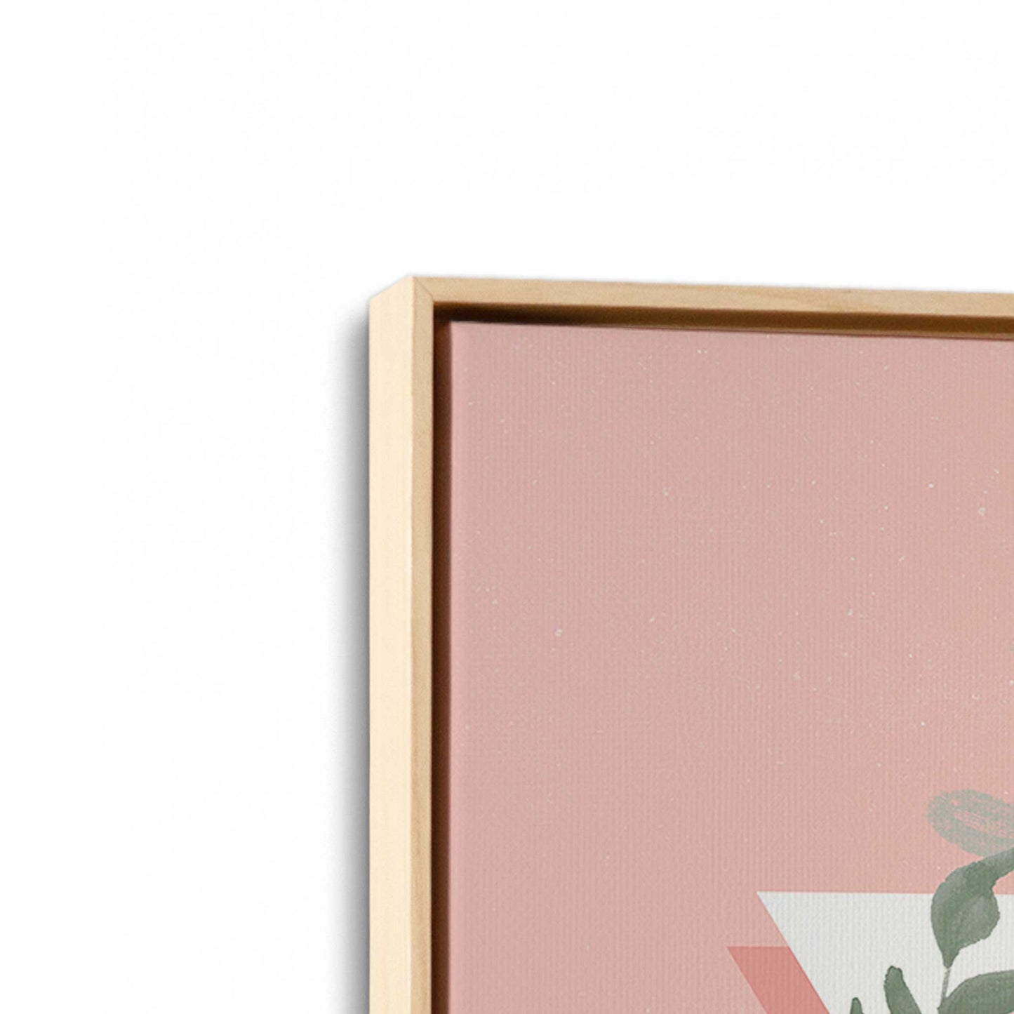 [Color:American Maple], Picture of art in a American Maple frame at an angle