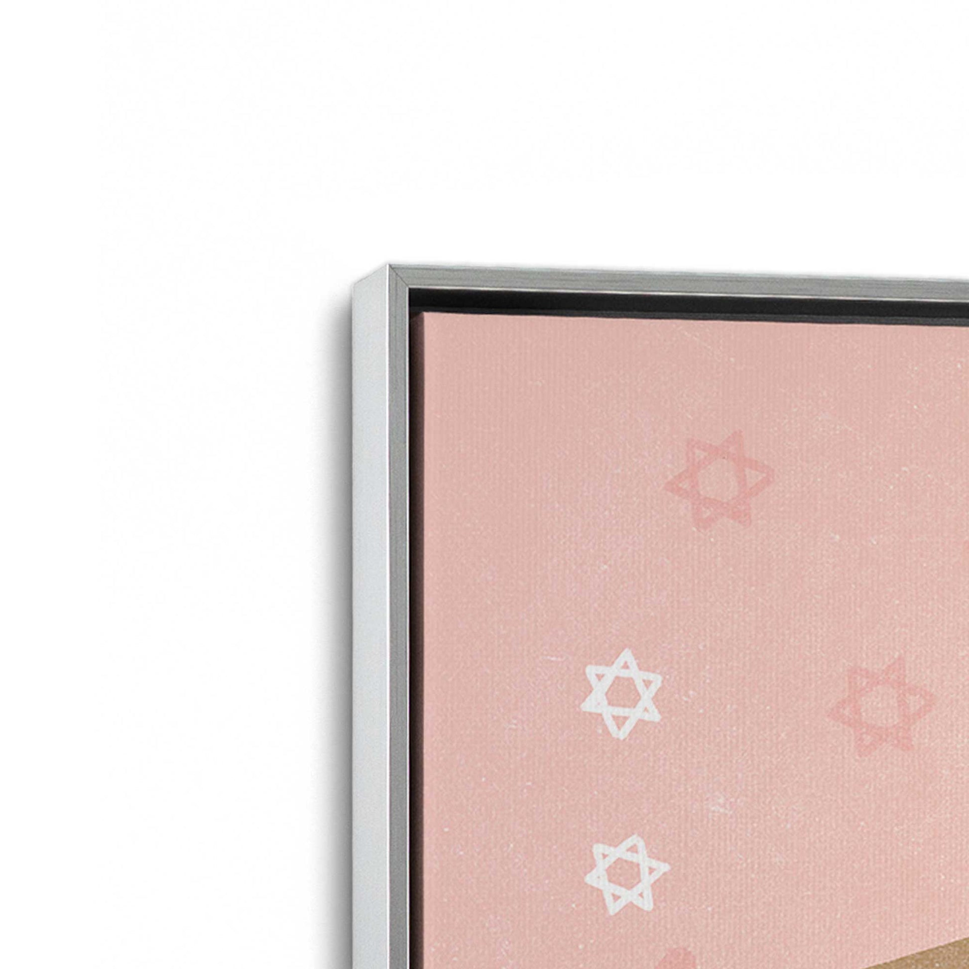[Color:Polished Chrome], Picture of art in a Polished Chrome frame at an angle