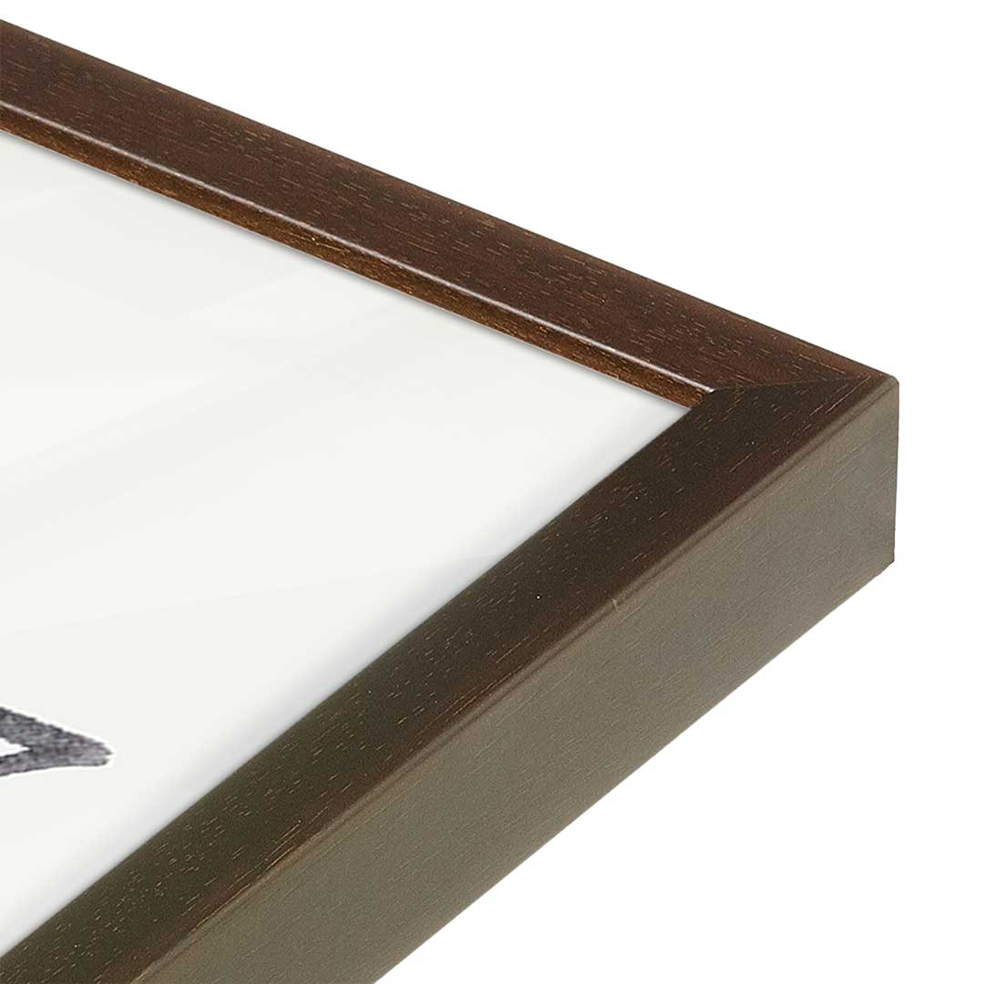 [Color:Espresso], Picture of art in a Espresso frame at an angle