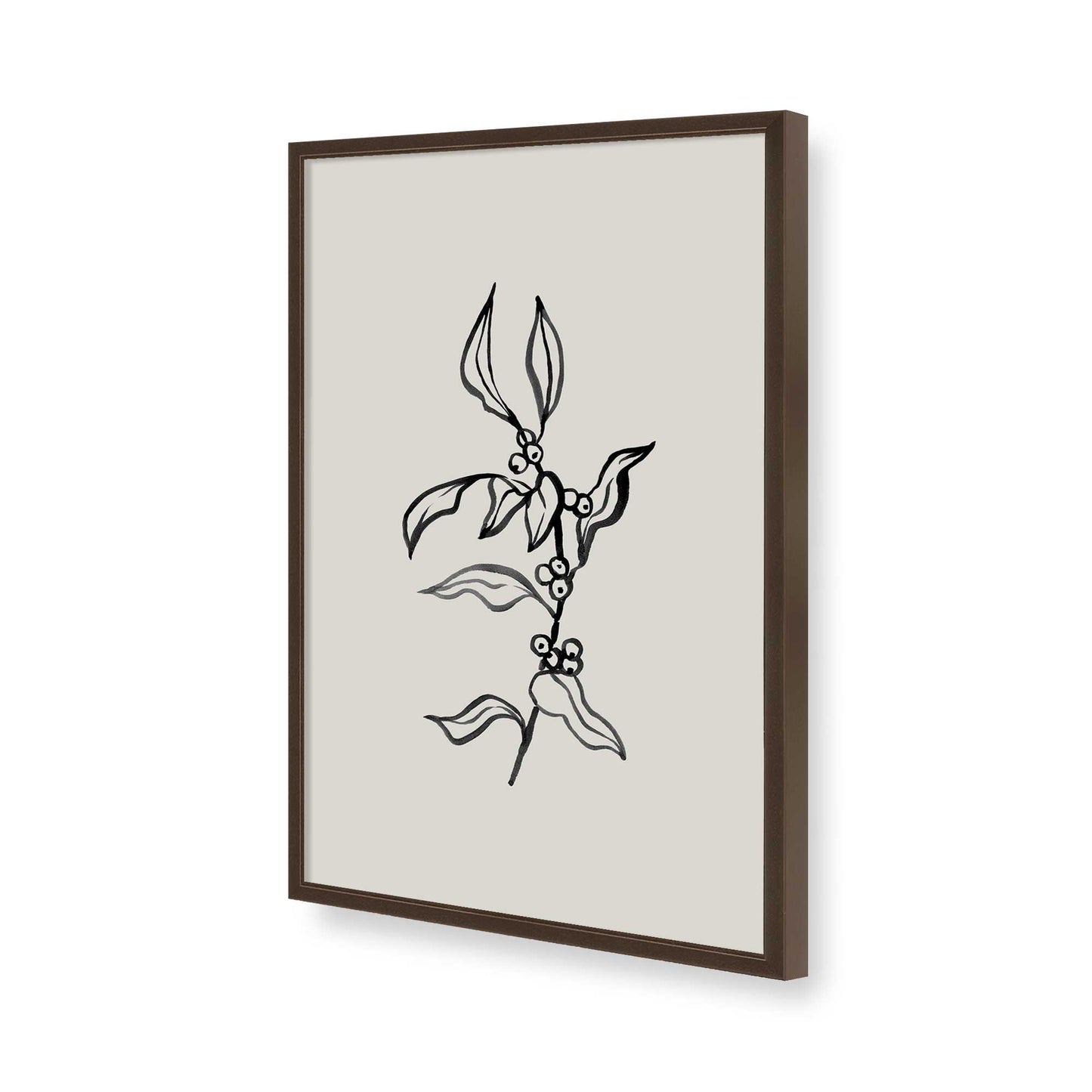 [Color:Brown], Picture of art in a Brown frame of the corner