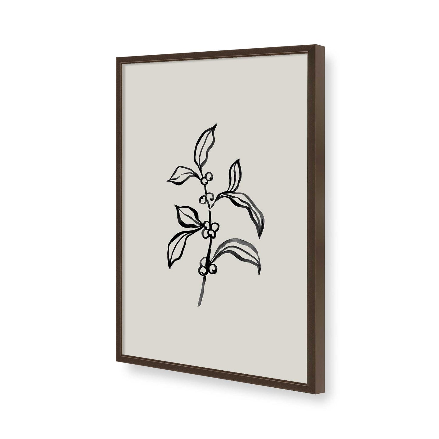 [Color:Brown], Picture of art in a Brown frame of the corner