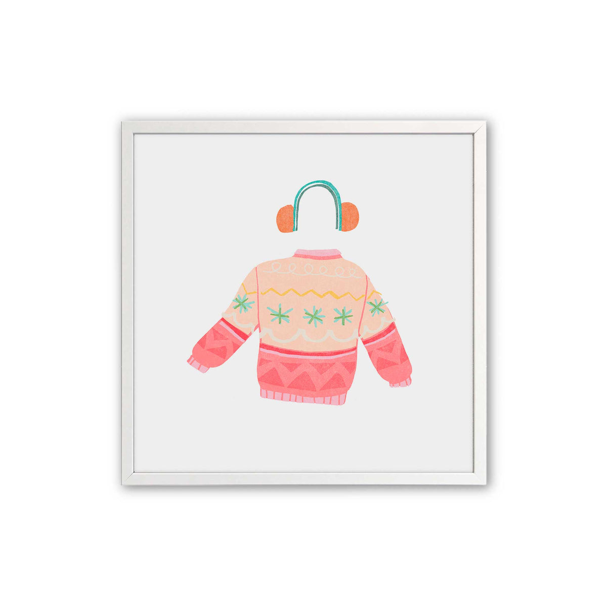 [Color:Opaque White], Picture of art in a Opaque White frame