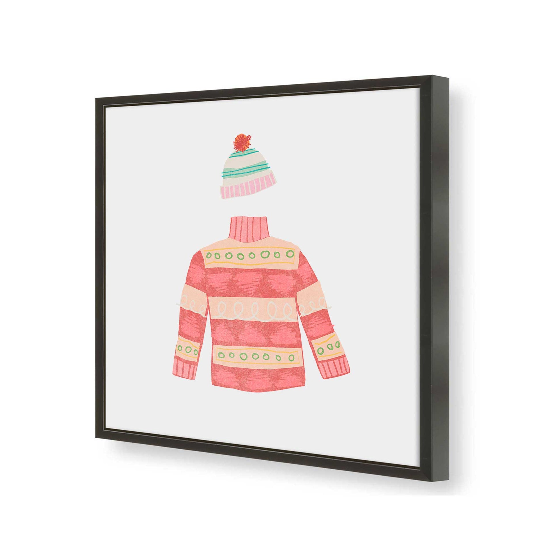 [Color:Satin Black], Picture of art in a Satin Black frame of the corner