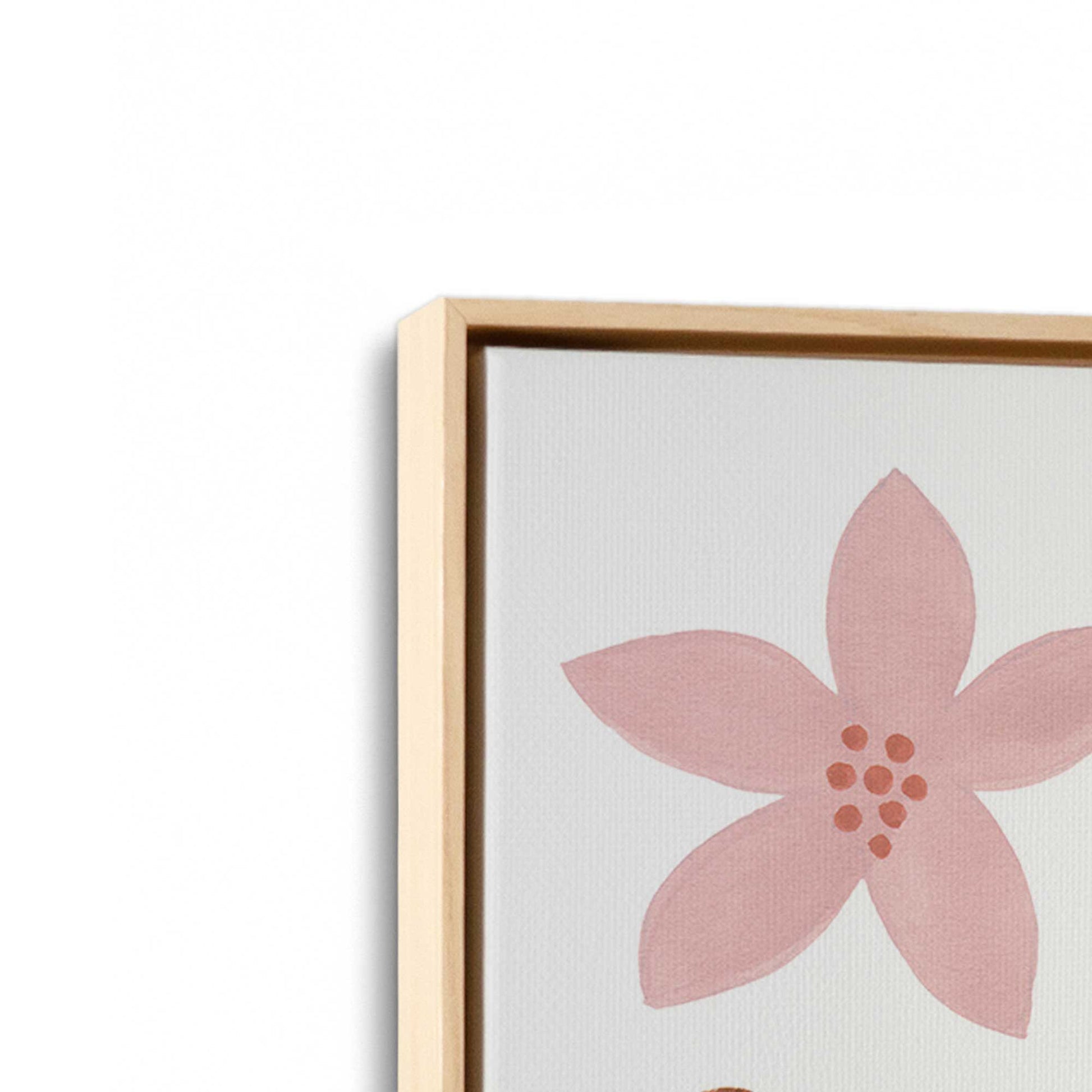 [Color:American Maple], Picture of art in a American Maple frame at an angle