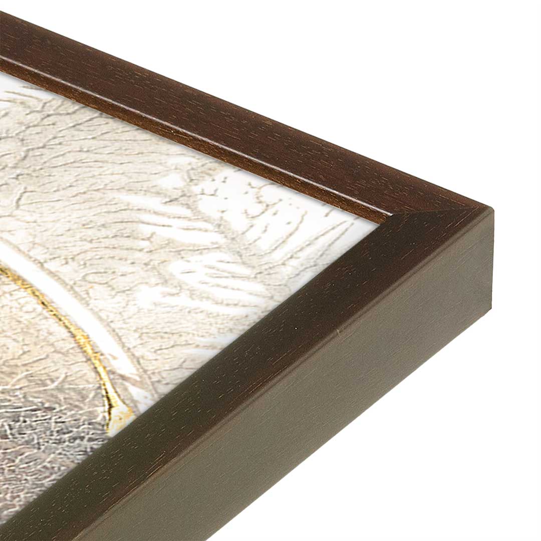 [Color:Espresso], Picture of art in a Espresso frame at an angle