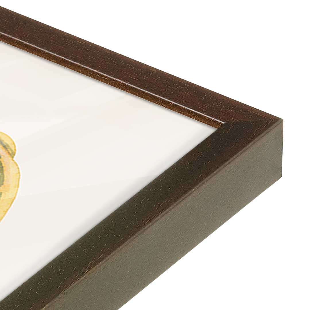 [Color:Espresso], Picture of art in a Espresso frame at an angle