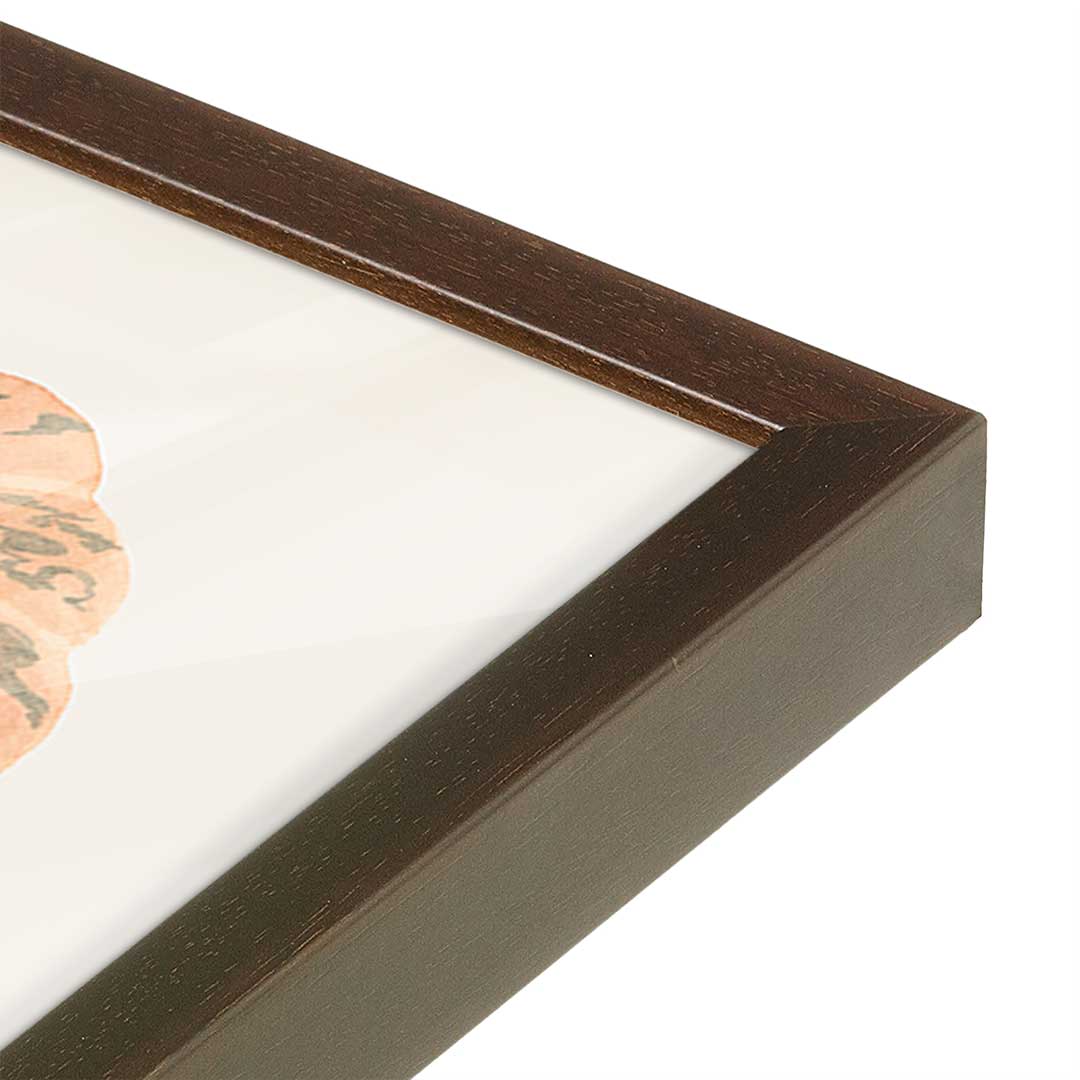 [Color:Espresso], Picture of art in a Espresso frame at an angle
