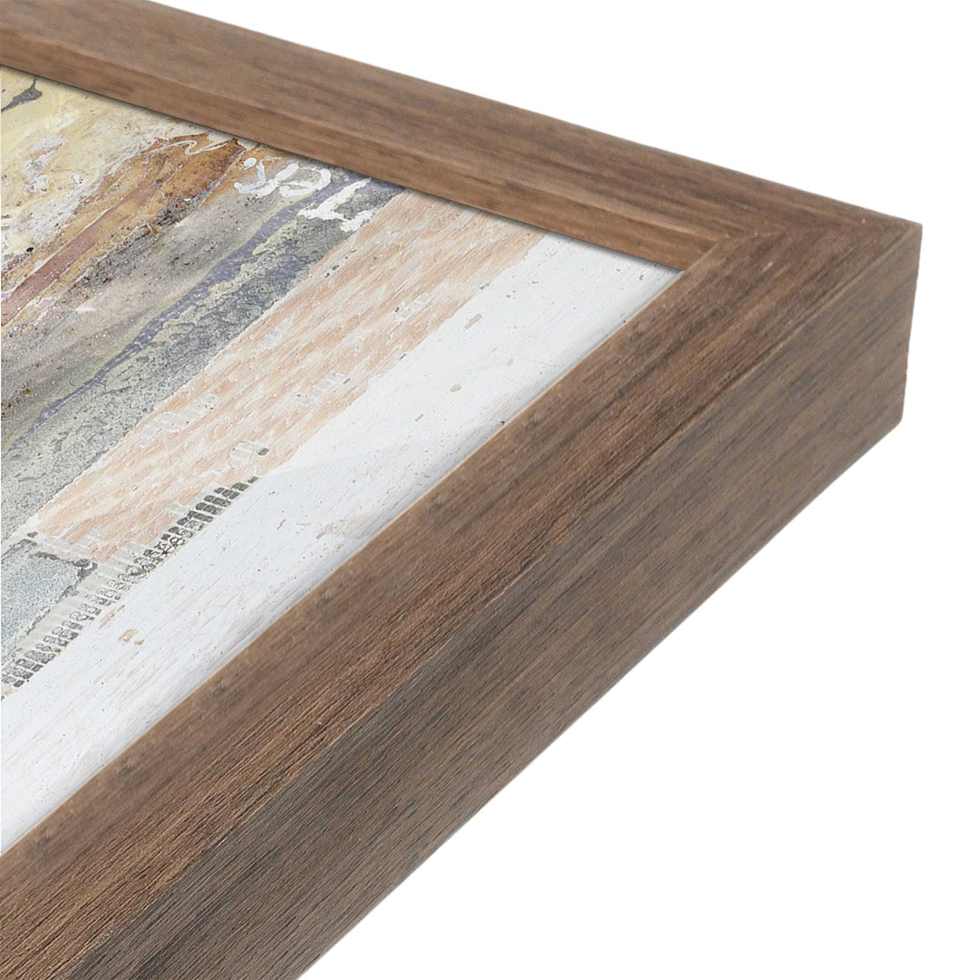 [Color:Walnut], Picture of art in a Walnut frame at an angle