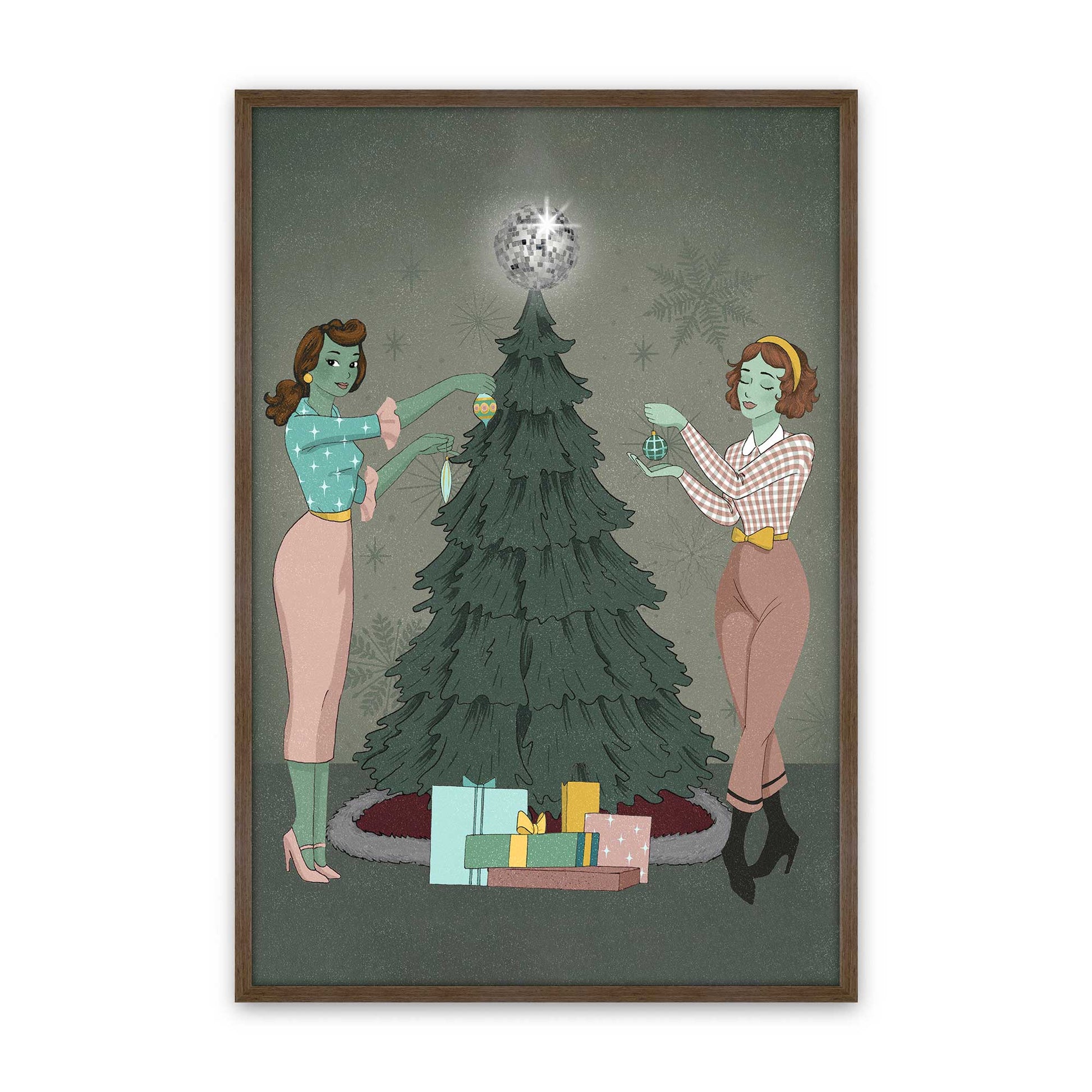 [Color:Walnut], Picture of art in a Walnut frame