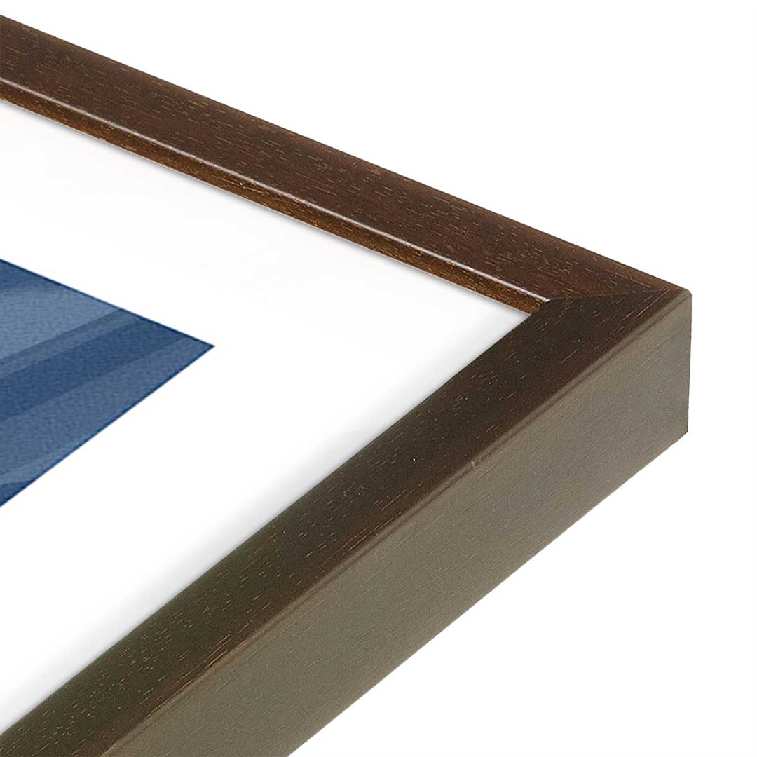 [Color:Brown], Picture of art in a Brown frame at an angle