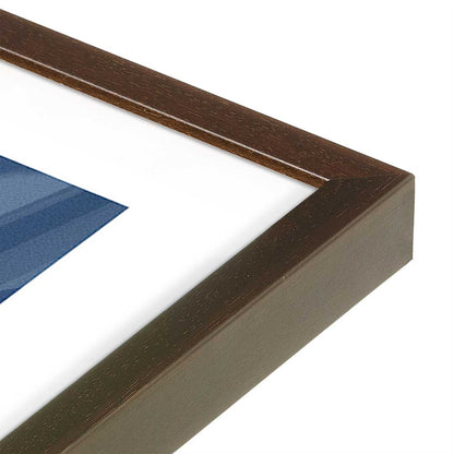 [Color:Brown], Picture of art in a Brown frame at an angle