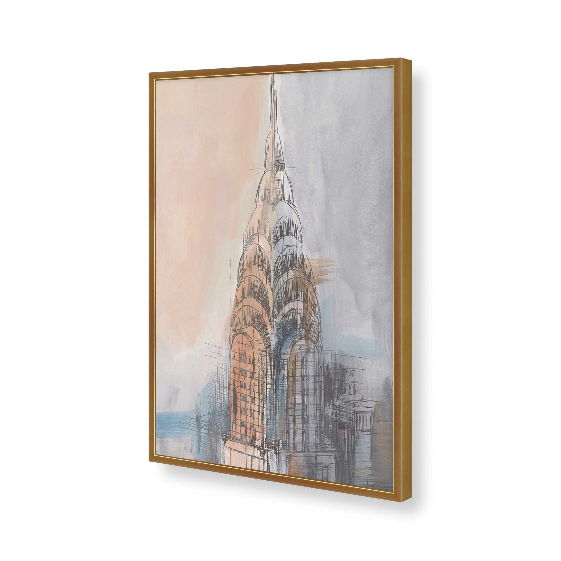 [Color:Polished Gold], Picture of art in a Polished Gold frame of the corner