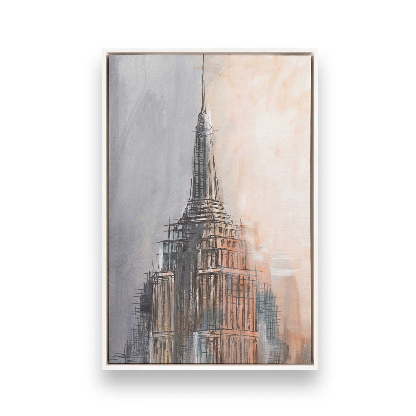 [Color:Opaque White], Picture of art in a White frame