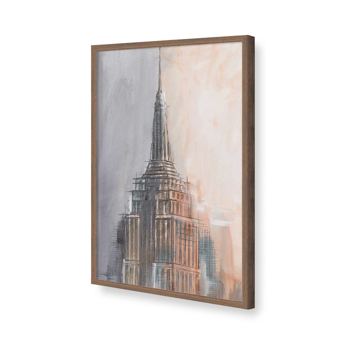 [Color:Walnut], Picture of art in a Walnut frame of the corner