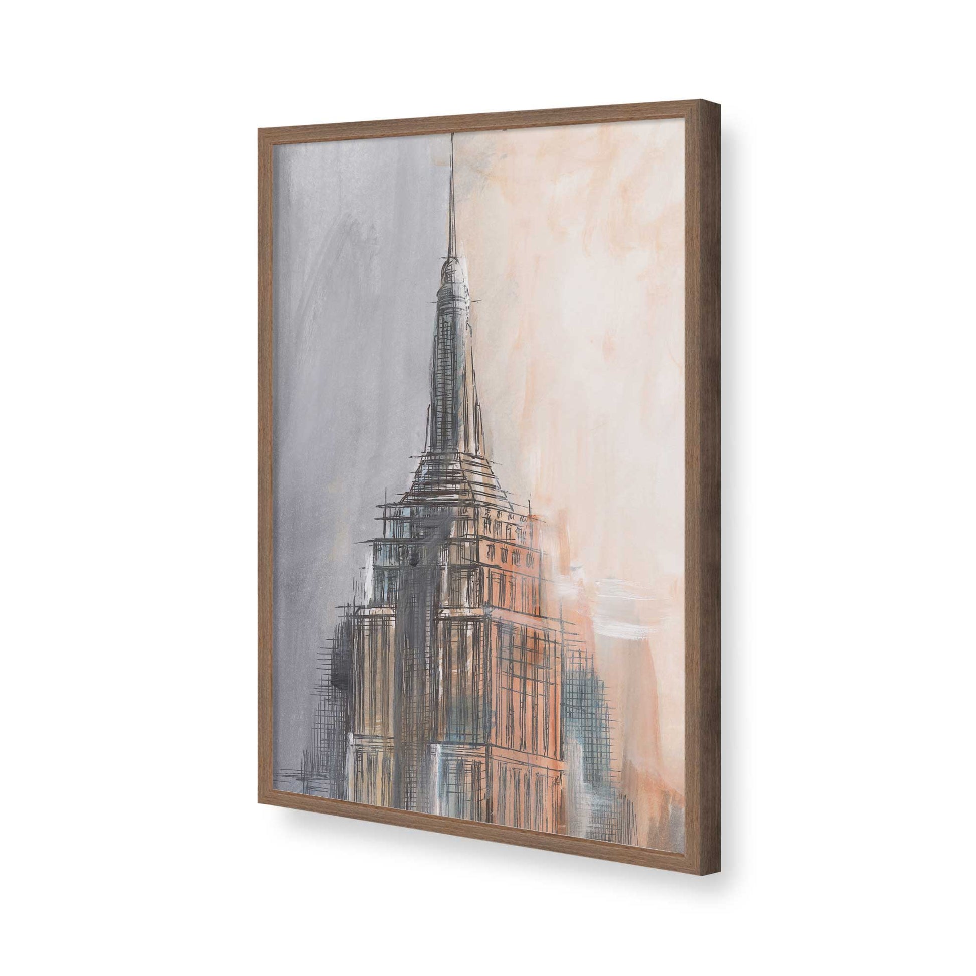 [Color:Walnut], Picture of art in a Walnut frame of the corner