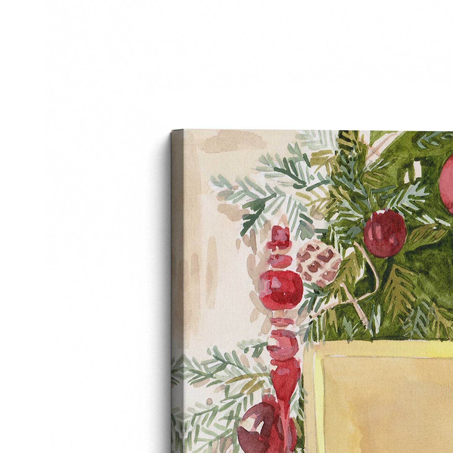 [Color:Stretched Canvas], Picture of the corner of the art