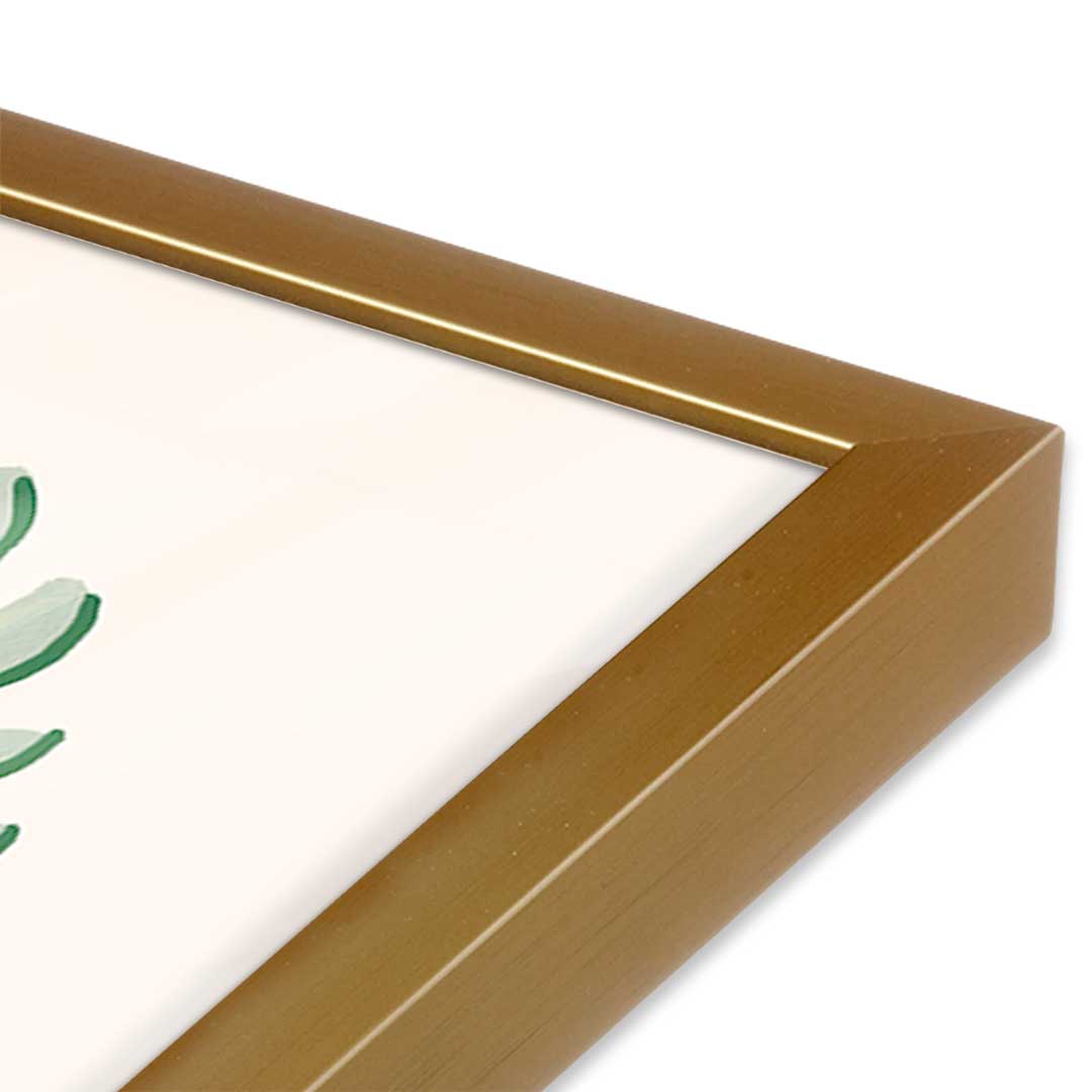 [Color:Polished Gold], Picture of art in a Polished Gold frame at an angle