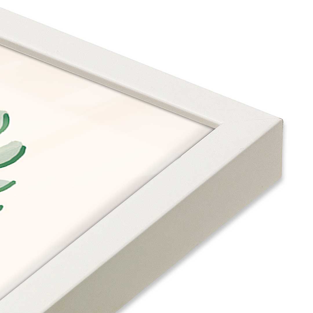 [Color:Opaque White], Picture of art in a Opaque White frame at an angle