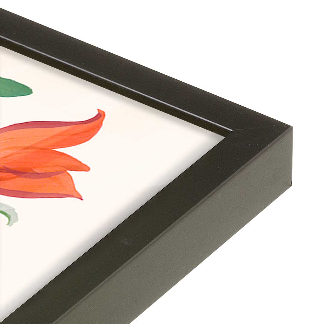 [Color:Satin Black], Picture of art in a Satin Black frame at an angle