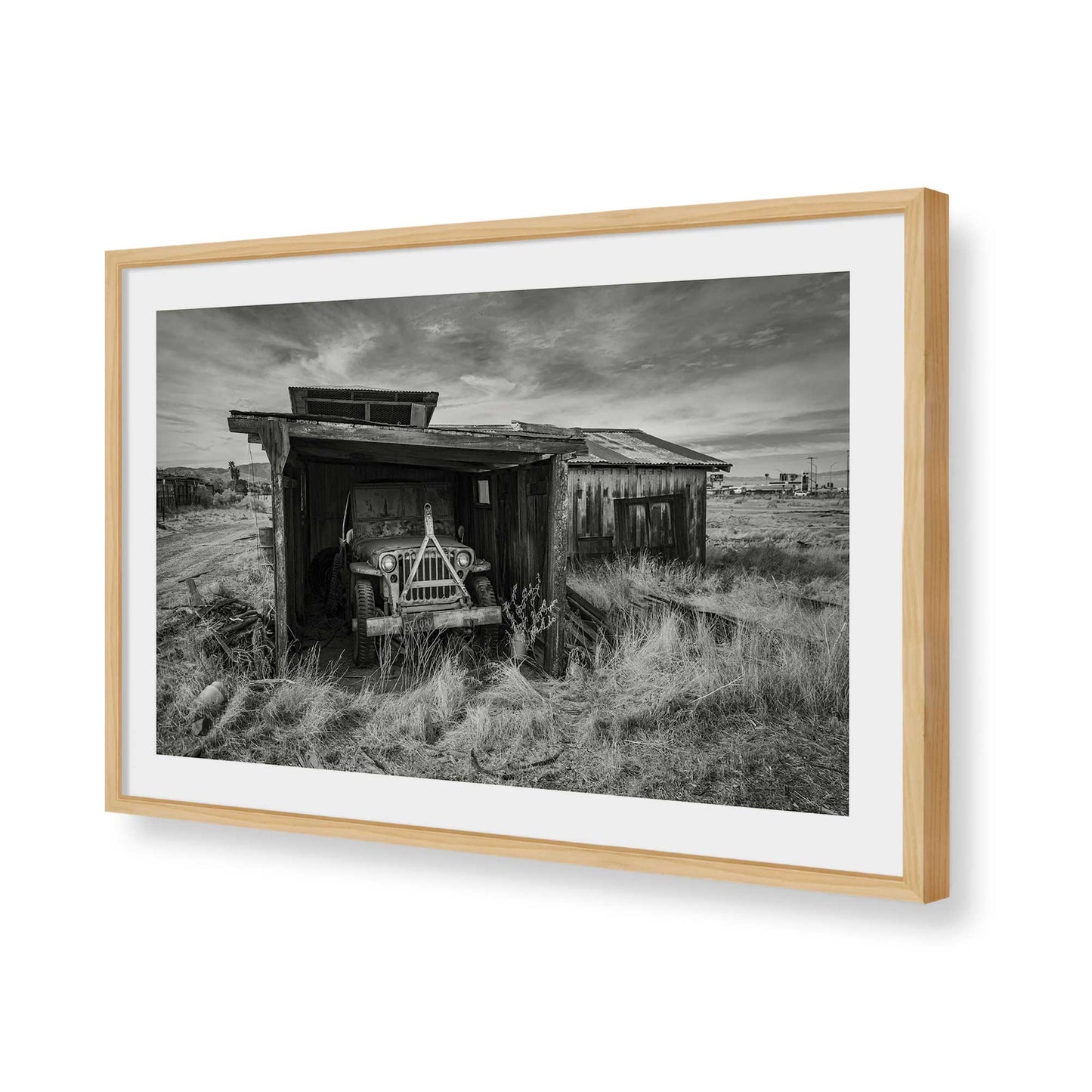 [Color:American Maple], Picture of art in a American Maple frame of the corner