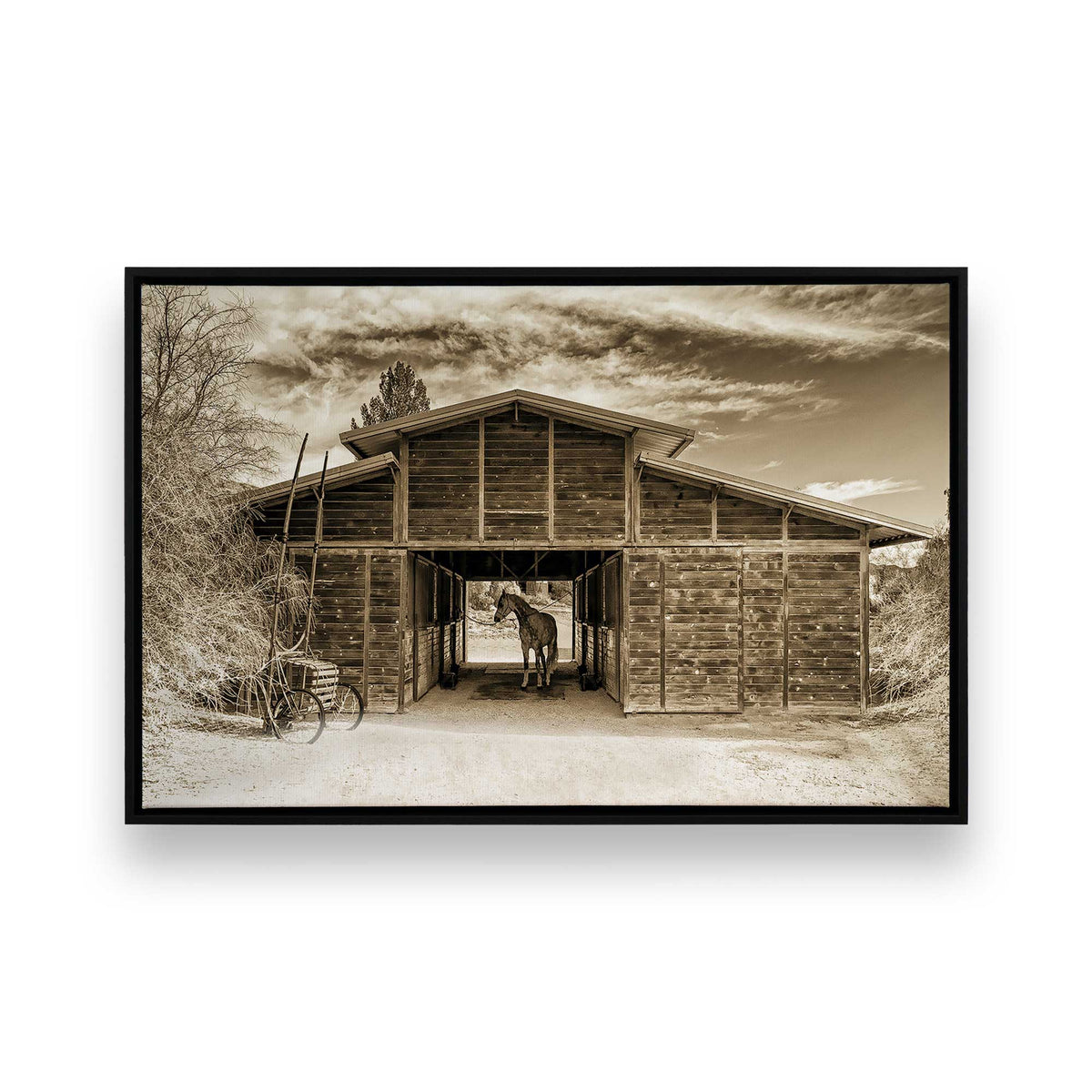 [Color:Satin Black], Picture of art in a Satin Black frame