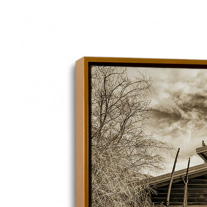 [Color:Polished Gold], Picture of art in a Polished Gold frame at an angle