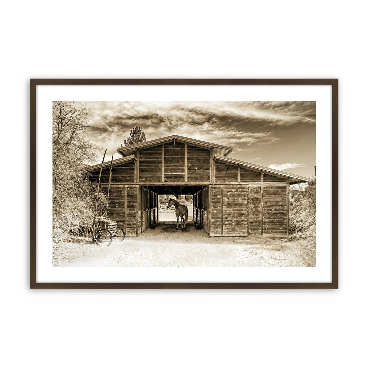 [Color:Belvinder Brown], Picture of art in a Belvinder Brown frame