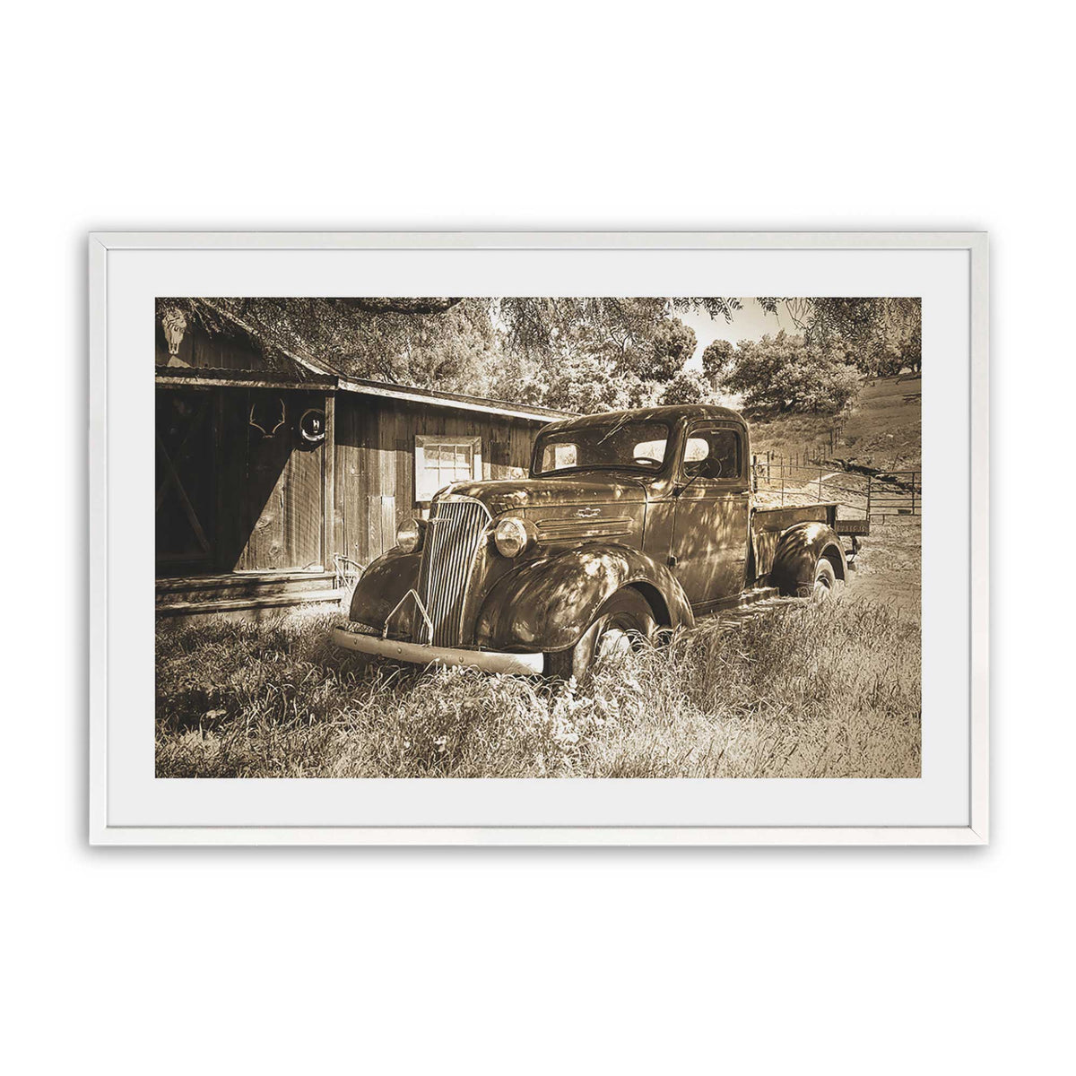 [Color:Opaque White], Picture of art in a Opaque White frame