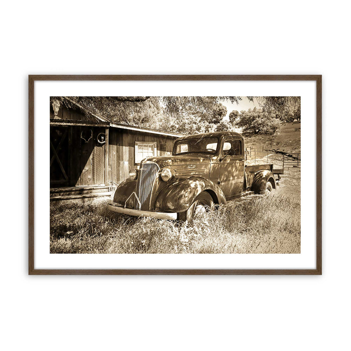 [Color:Walnut], Picture of art in a Walnut frame