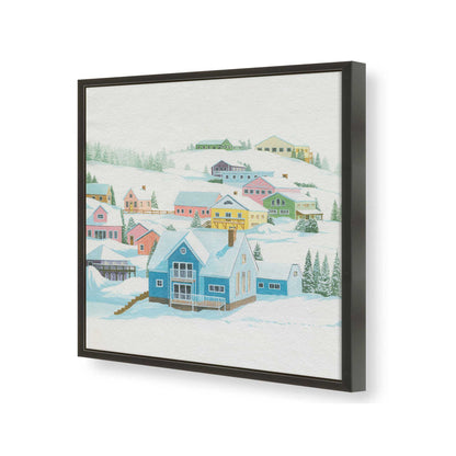 [Color:Satin Black], Picture of art in a Satin Black frame of the corner