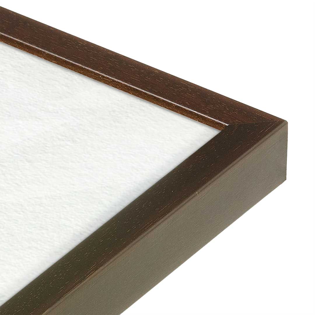 [Color:Espresso], Picture of art in a Espresso frame at an angle