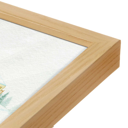 [Color:Espresso], Picture of art in a Espresso frame at an angle