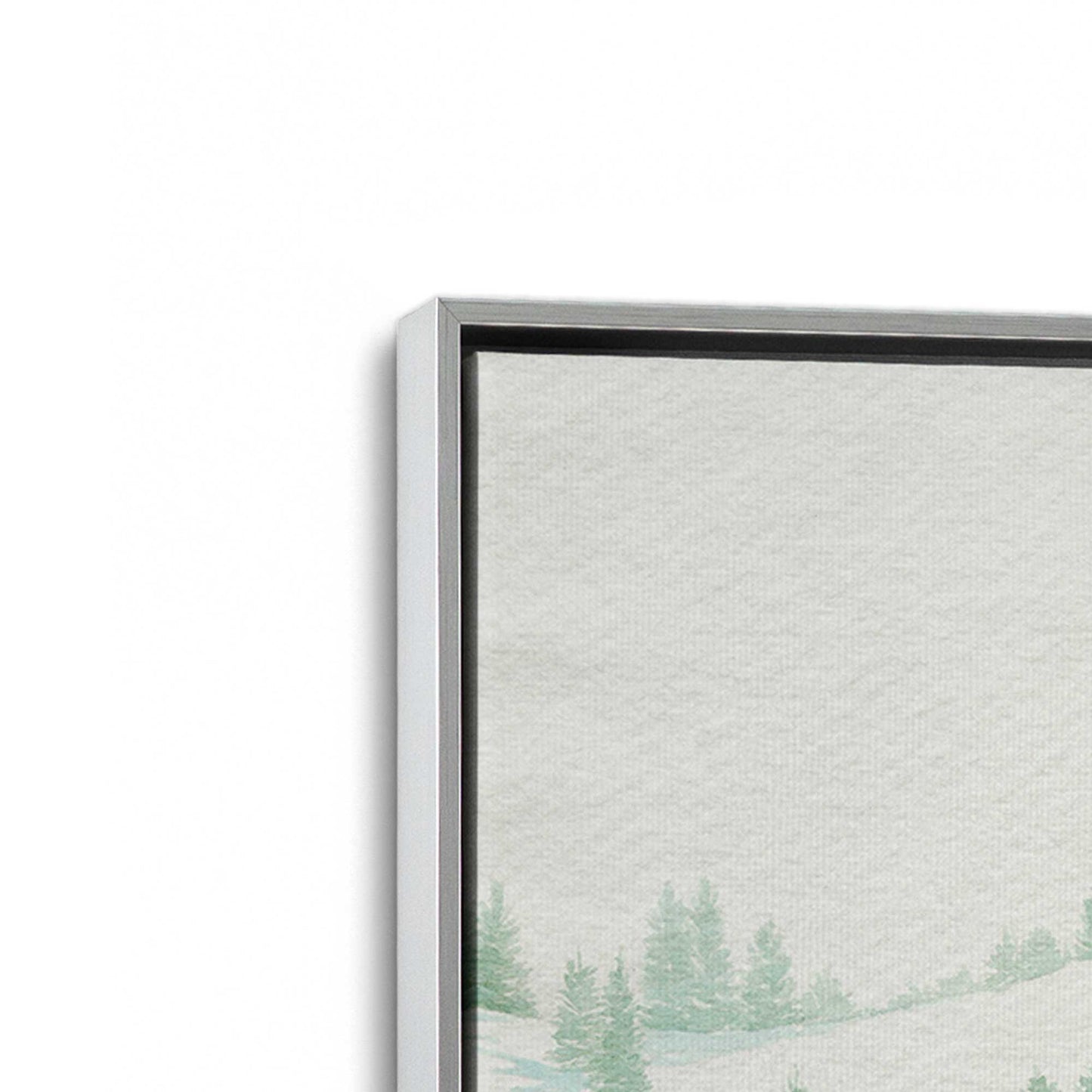 [Color:Polished Chrome], Picture of art in a Polished Chrome frame at an angle