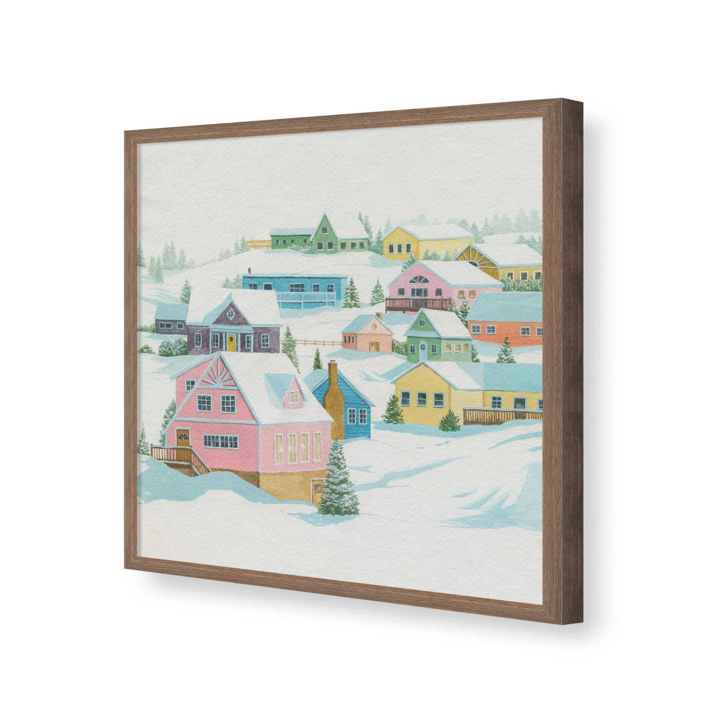 [Color:Walnut], Picture of art in a Walnut frame of the corner