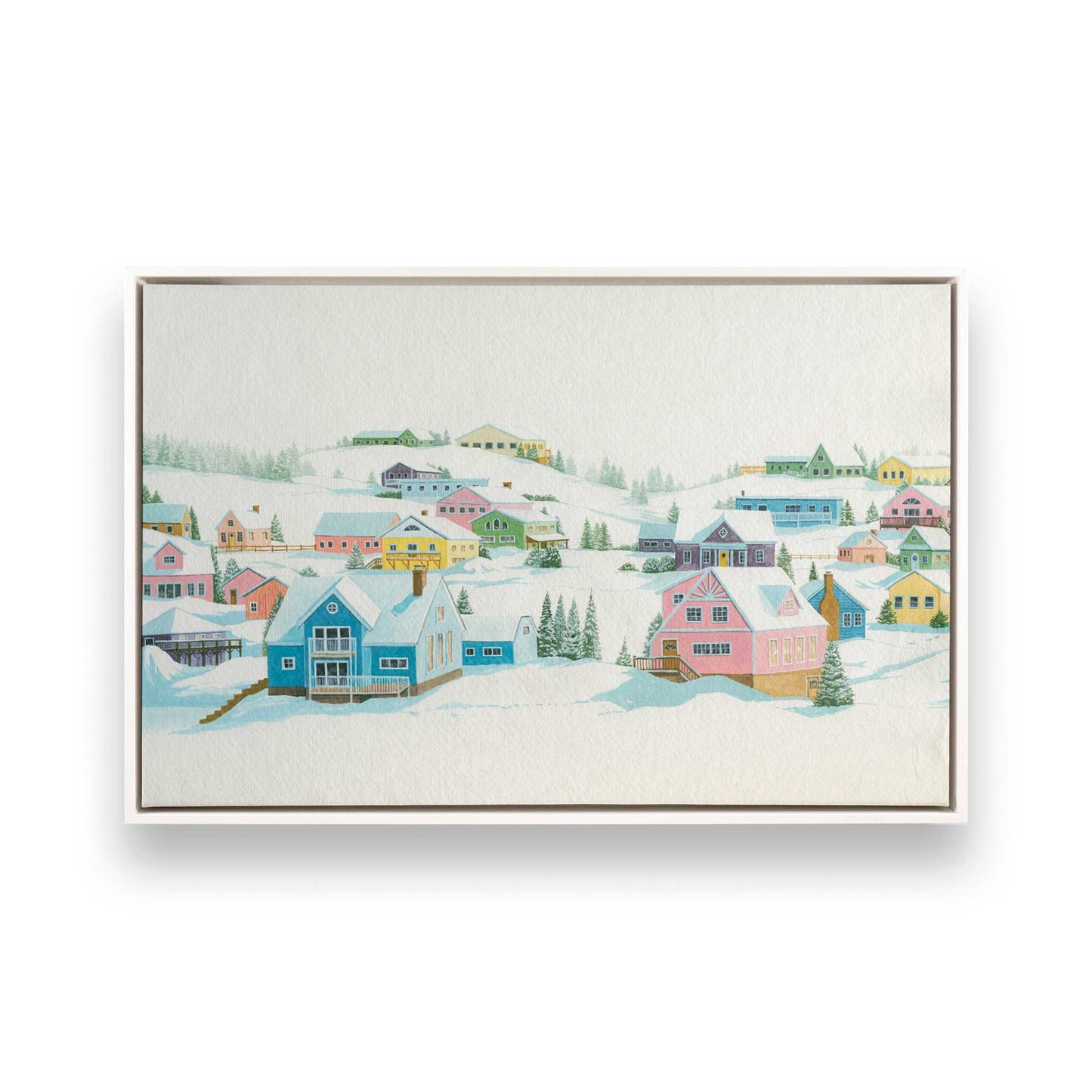 [Color:Opaque White], Picture of art in a White frame