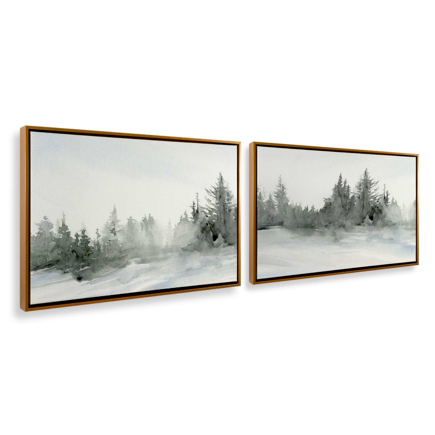 [Color:Polished Gold], Picture of art in a Polished Gold frame at an angle