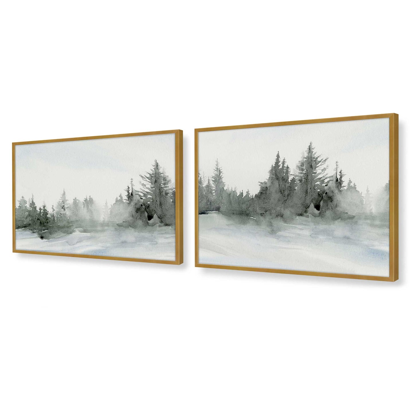 [Color:Polished Gold], Picture of art in a Polished Gold frame at an angle