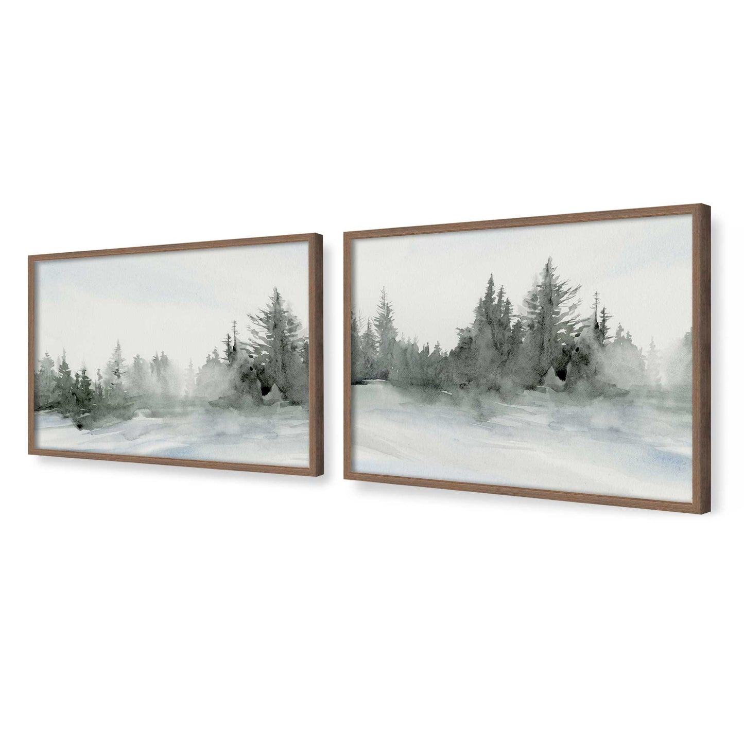 [Color:Walnut], Picture of art in a Walnut frame at an angle