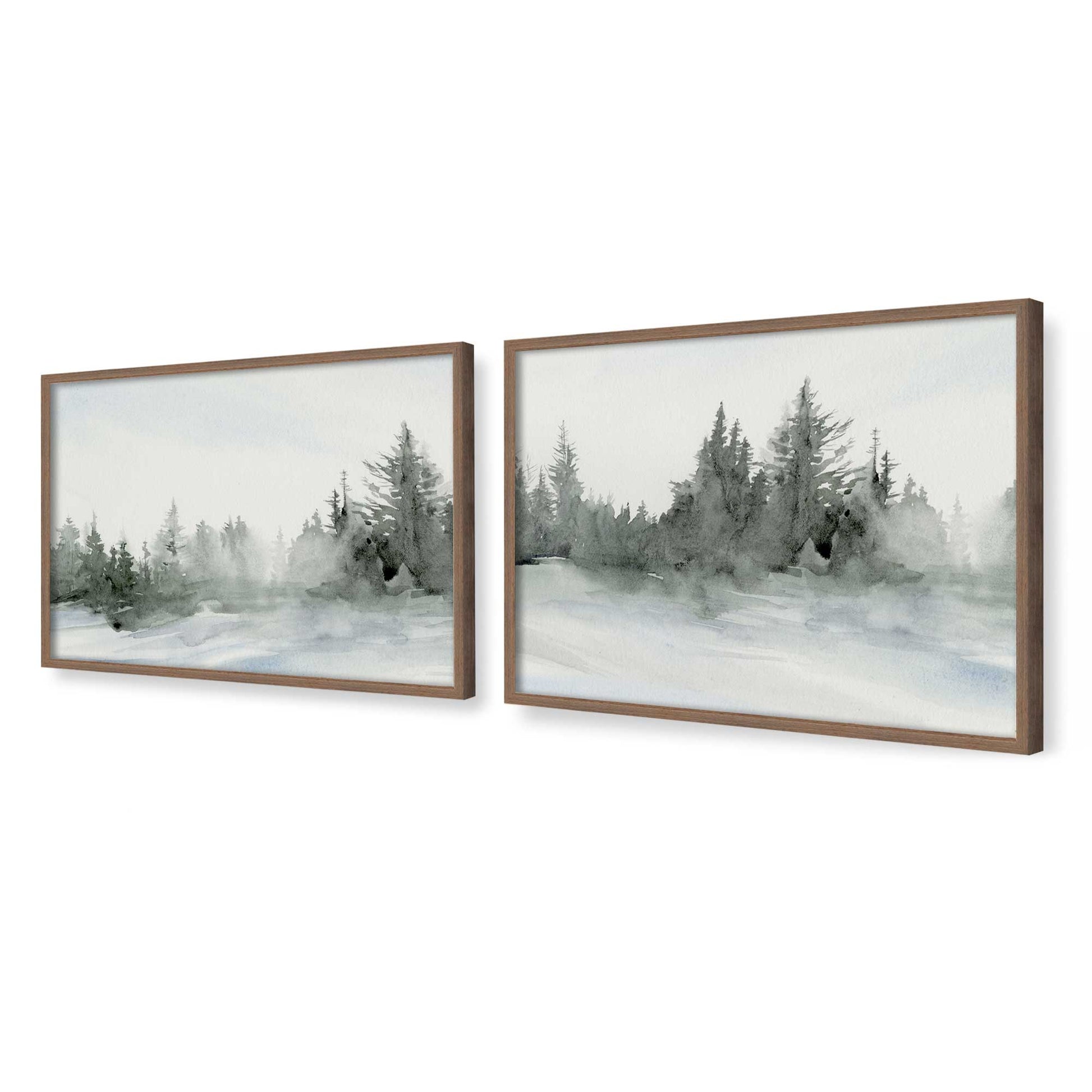 [Color:Walnut], Picture of art in a Walnut frame at an angle
