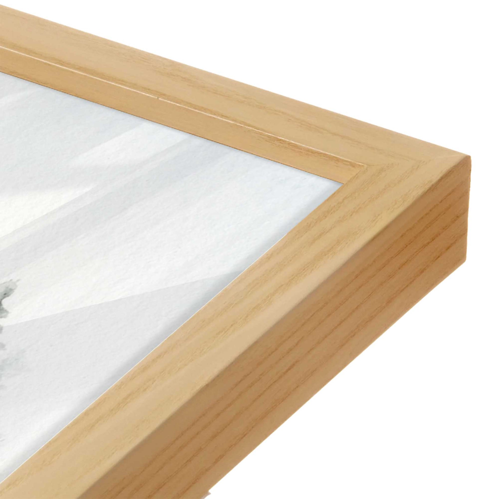 [Color:American Maple], Picture of art in a American Maple frame of the corner