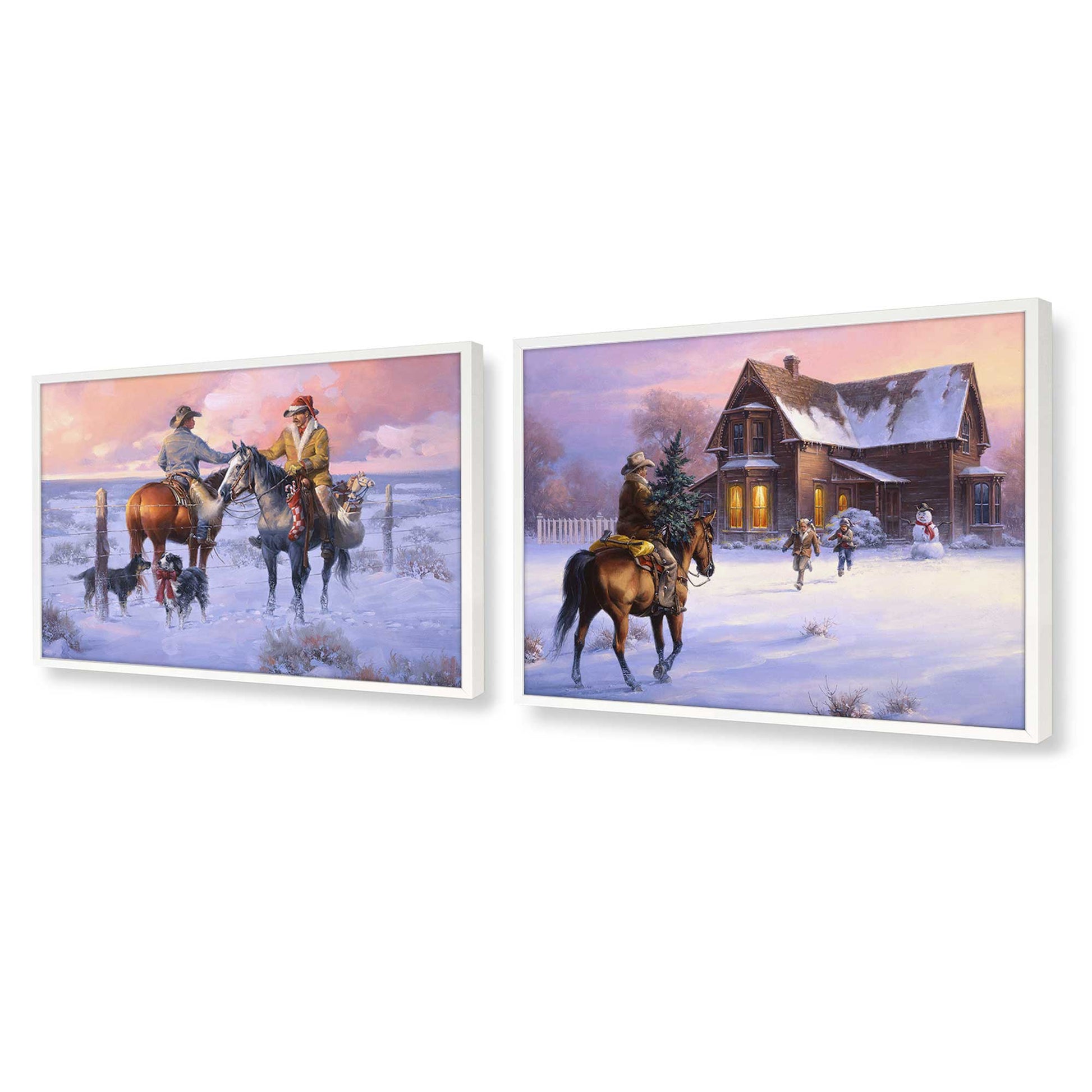 [Color:Opaque White], Picture of art in a Opaque White frame at an angle