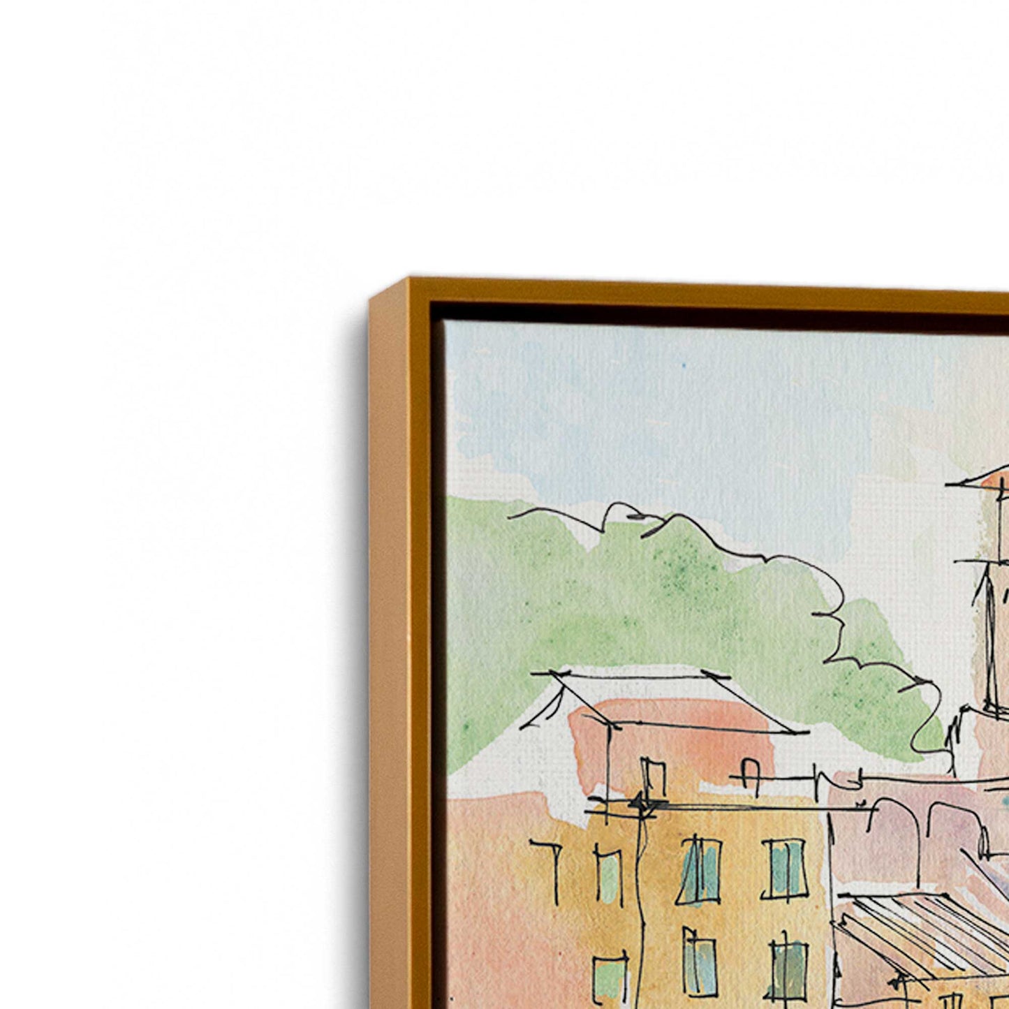 [Color:Polished Gold], Picture of the corner of the art