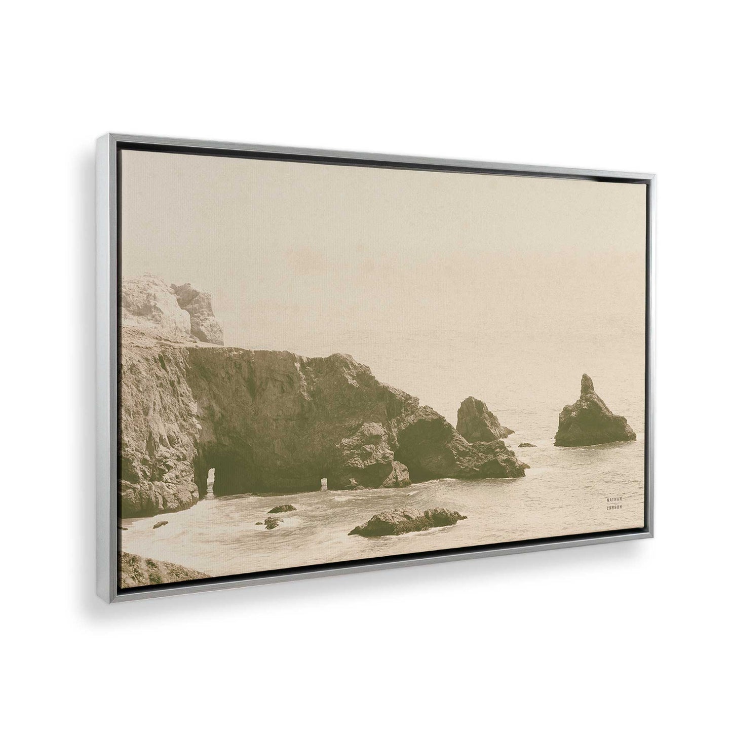 [Color:Polished Chrome], Picture of art in a Polished Chrome frame at an angle