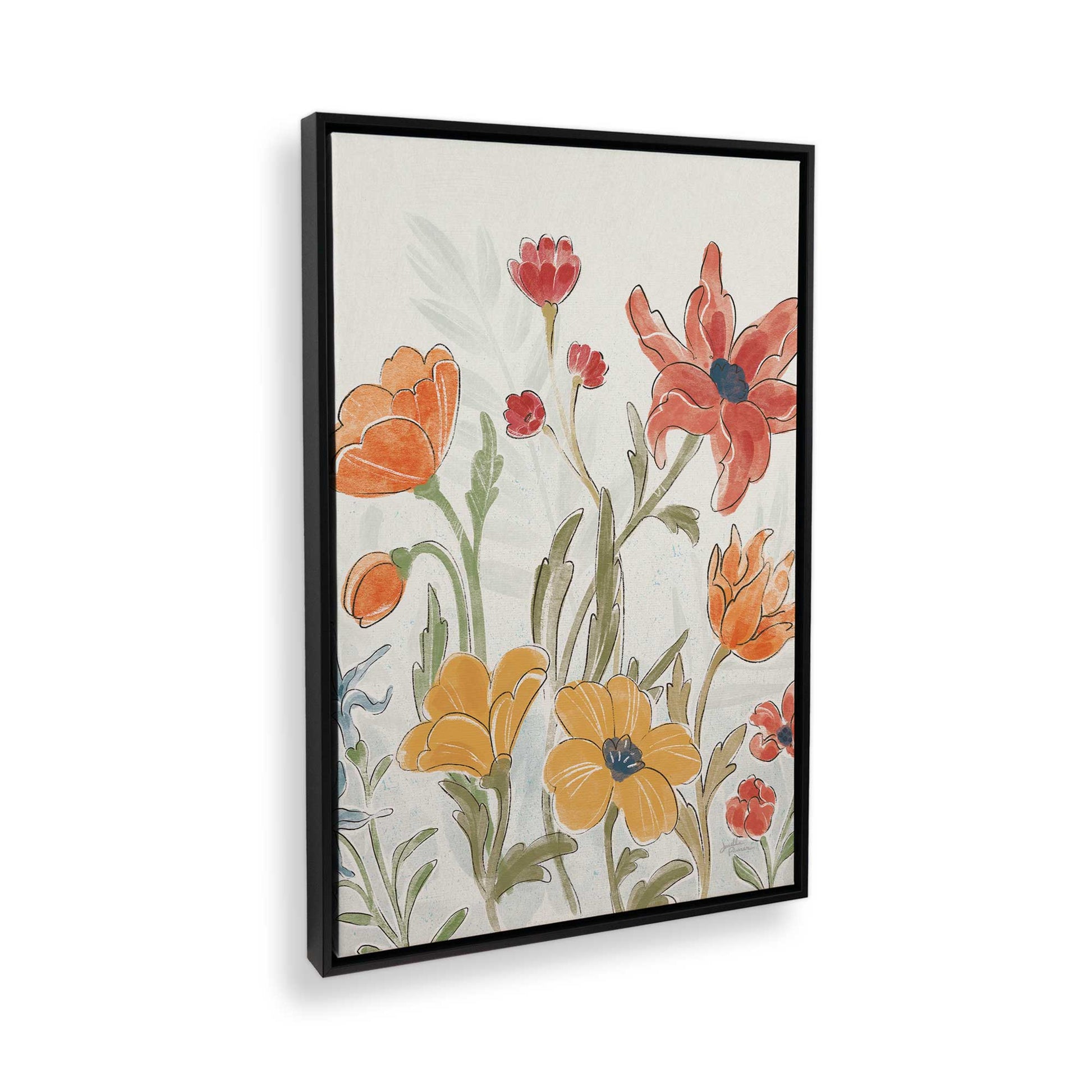 [Color:Satin Black], Picture of art in a Satin Black frame at an angle