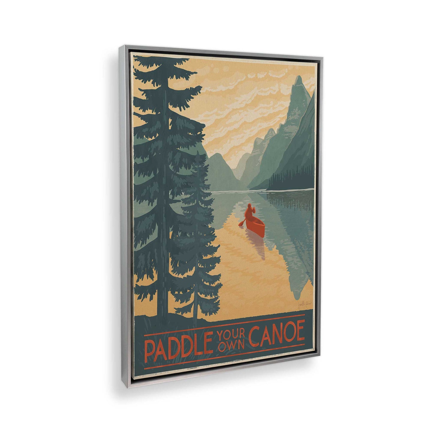 [Color:Polished Chrome], Picture of art in a Polished Chrome frame at an angle