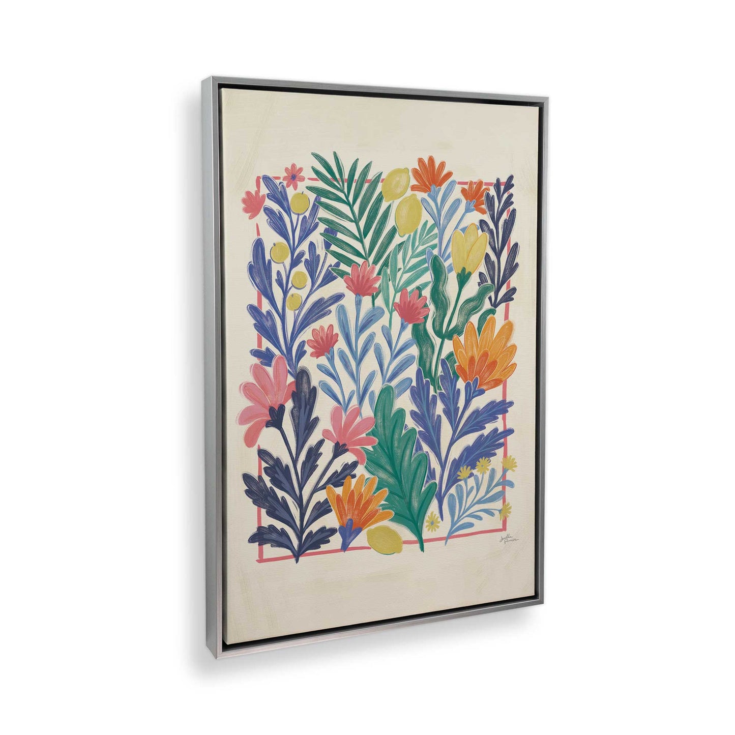 [Color:Polished Chrome], Picture of art in a Polished Chrome frame at an angle